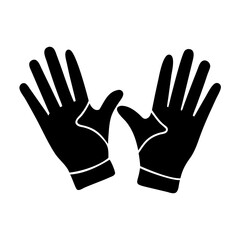 Obraz premium gardening gloves icon, gardening gloves silhouette vector illustration-simple silhouette illustration of gardening gloves, perfect for gardening gloves logos and icons
