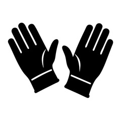 gardening gloves icon, gardening gloves silhouette vector illustration-simple silhouette illustration of gardening gloves, perfect for gardening gloves logos and icons