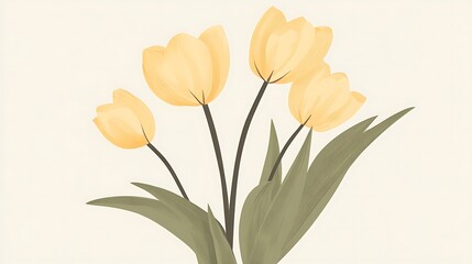 Yellow Tulips Spring Bouquet. (1)