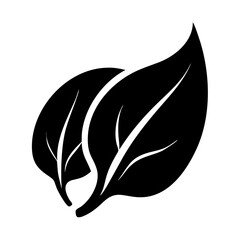 leaf icon, leaf silhouette vector illustration-simple silhouette illustration of leaf, perfect for leaf logos and icons