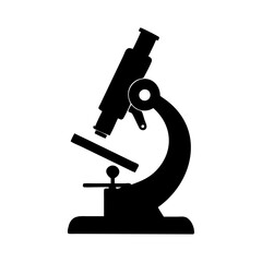 microscope icon, microscope silhouette vector illustration-simple silhouette illustration of microscope, perfect for microscope logos and icons