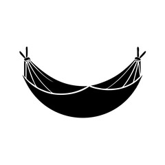 outdoor hammock icon, outdoor hammock silhouette vector illustration-simple silhouette illustration of outdoor hammock, perfect for outdoor hammock logos and icons