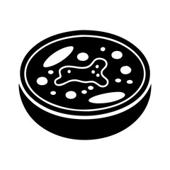petri dish icon, petri dish silhouette vector illustration-simple silhouette illustration of petri dish, perfect for petri dish logos and icons