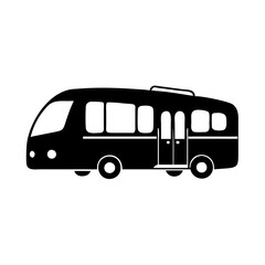 public transport icon, public transport silhouette vector illustration-simple silhouette illustration of public transport, perfect for public transport logos and icons