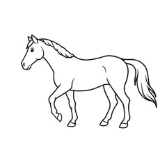 Arabian crazy Horse in vector art