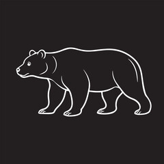 wild bear in vector art