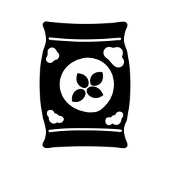 seed pack icon, seed pack silhouette vector illustration-simple silhouette illustration of seed pack, perfect for seed pack logos and icons