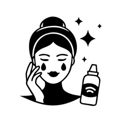 skincare icon, skincare silhouette vector illustration-simple silhouette illustration of skincare, perfect for skincare logos and icons