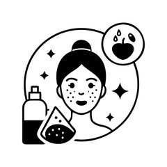 skincare icon, skincare silhouette vector illustration-simple silhouette illustration of skincare, perfect for skincare logos and icons