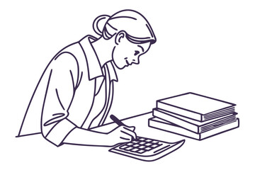 Minimalist Thought Cloud Concept Illustration