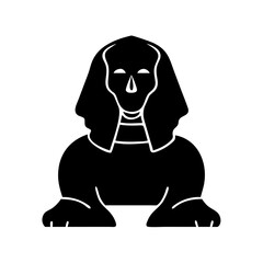 Fototapeta premium sphinx icon, sphinx silhouette vector illustration-simple silhouette illustration of sphinx, perfect for sphinx logos and icons
