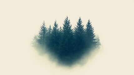 Misty Forest Silhouette. (1)