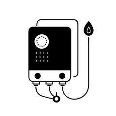 water heater icon, water heater silhouette vector illustration-simple silhouette illustration of water heater, perfect for water heater logos and icons