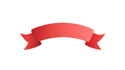 A flat design of a red ribbon 