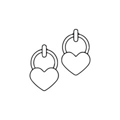 Jewlery ear ring and accessories in vector art ear fashion outline art