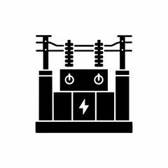 creative details electric substation icon vector illustration	