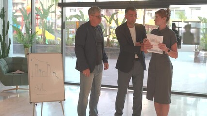 Business Professionals Discussing Strategy in Modern Office, Lawyers Collaborating 