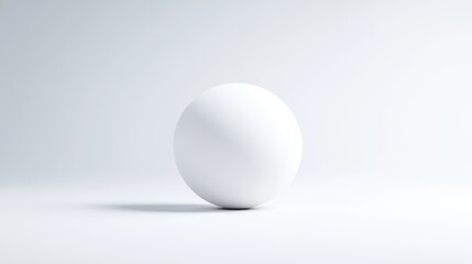 White Sphere Minimalist Studio Lighting High-Resolution Centered Composition Smooth Surface Static Pose Bright White Background Pure Clean Aesthetic Ideal for Product Mockups