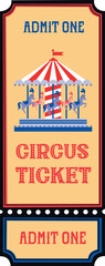 Circus tickets Magic show entrance vintage paper ticket festival entertaining