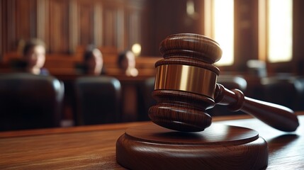 Wooden Gavel Justice Symbol Law Courtroom Legal Auction Judge Hammer Brown Gold Brown Wooden Gavel Closeup Justice Concept Law Legal System Judicial Gavel Courtroom Scene Legal Process Judicial Hammer