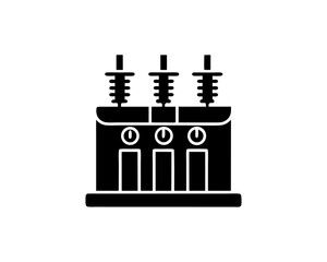 creative details electric substation icon vector illustration	