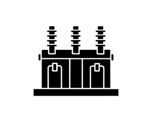 creative details electric substation icon vector illustration	
