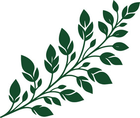 Simple leafs Vector, leaves vector art, leaves isolated on white, perfect neat and clean shape vector art of flowers with branch, design elements, elegant green minimalist drawing leafs