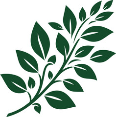 Simple leafs Vector, leaves vector art, leaves isolated on white, perfect neat and clean shape vector art of flowers with branch, design elements, elegant green minimalist drawing leafs