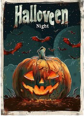 halloween background with pumpkins