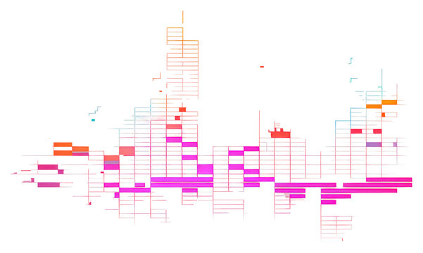 PNG Error glitch graphic effect cutout isolated element futuristic digital purple.