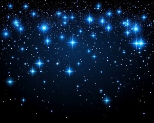 Digital Rendering of Blue Stars on Dark Blue Background