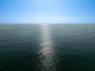 Fototapeta premium Aerial view with drone of sitges beach