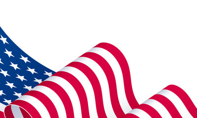 American flag background, USA flag border, US waving flag