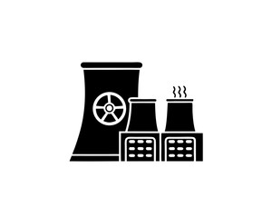 creative details thermal power station icon vector illustration	