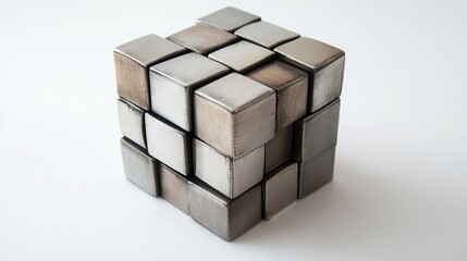 Obraz premium A cube puzzle toy with intricate