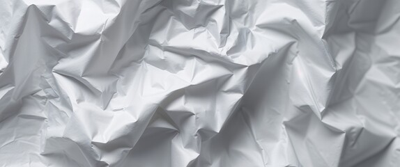 Abstract White Crumpled Paper Texture Background