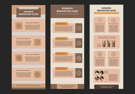 Beige And Brown Business Strategy Infographic Template