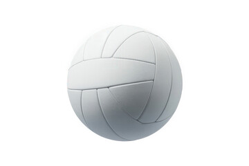 Isolated white volleyball  isolated over png transparent background	