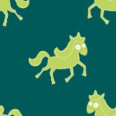 Christmas animals seamless horse pattern for wrapping paper and fabrics