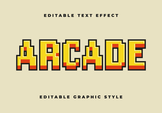 Pixel Arcade Text Effect 