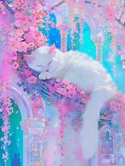 Cats in a Greece landscape