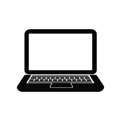 Laptop Icon. Minimal Vector Illustration of Portable Computer Device. Modern Laptop Vector Icon With Flat Design Computer Symbol for UI and Apps. Flat Laptop Logo And Icon Vector for Web and Mobile