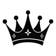 Luxury Crown Silhouette Vector Icon for Royal Brands