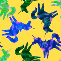 Christmas animals seamless horse pattern for wrapping paper and fabrics