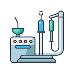 Laboratory equipment icon on black background - vector illustration