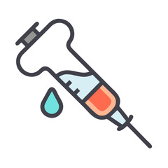 Syringe with Vaccine Drop, Healthcare and Medical Concept