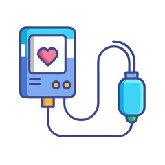 Blood Pressure Monitor Icon for Health Checkup concept