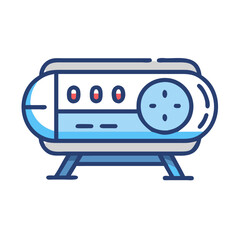 Futuristic spaceship control panel icon, space station concept