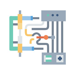 Obraz premium Abstract Colorful Circuit Board Illustration on a Black Background