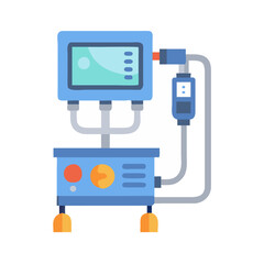 Medical Ventilator Device: Illustration of Assisted Breathing Technology